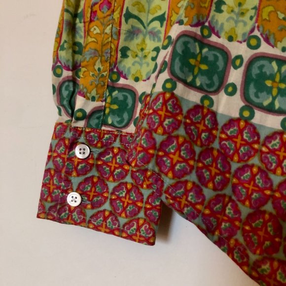 Mandala Print Button Up Shirt ASO Lane Kim - Picture 4 of 5